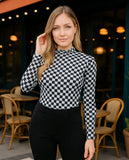 Mesh Checkered Top