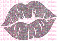 Diamond Lips, Valentine's Day sublimation transfer