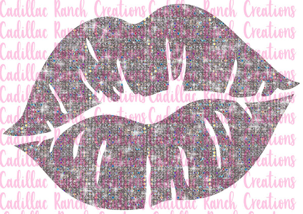 Diamond Lips, Valentine's Day sublimation transfer