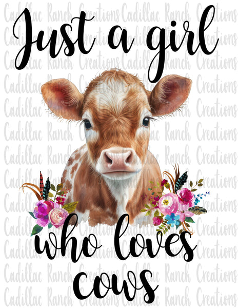 Girl Who Loves, Cows, sublimation transfer