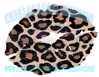 leopard print lips, Valentine's Day sublimation transfer