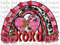 XOXO Rainbow, Valentine sublimation transfer