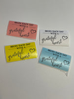 grateful heart, package labels