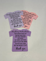 shirt care cards