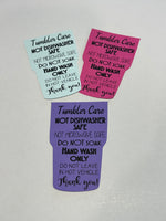 tumbler care cards