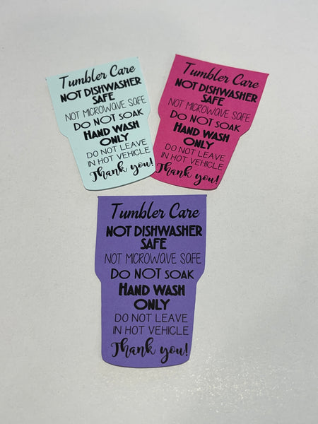 tumbler care cards