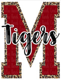 school spirit letter with leopard, Sublimation Transfer