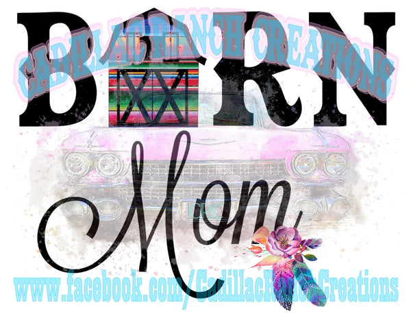 Barn Mom sublimation transfer