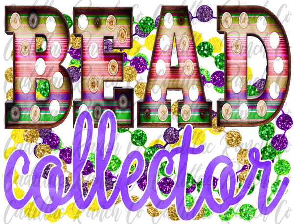 Bead Collector, Mardi Gras sublimation transfer