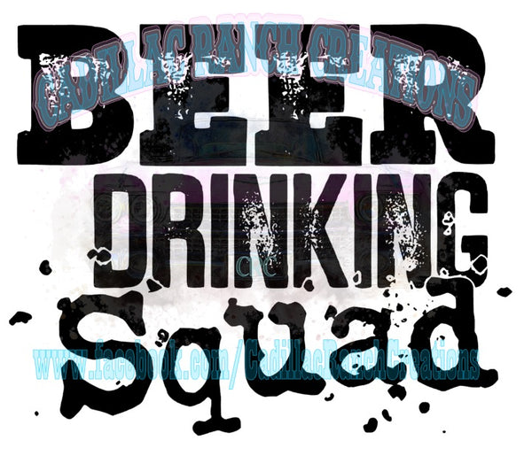 Beer Drinking squad, St Patrick's Day sublimation transfer