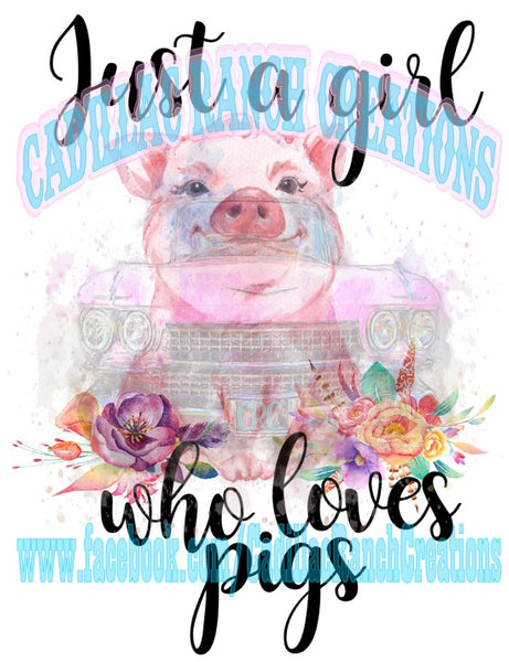 Girl Who Loves, Pigs, sublimation transfer