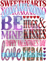 Valentine's Day subway art sublimation transfer
