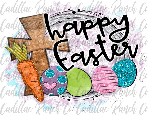 Happy Easter, Easter sublimation transfer