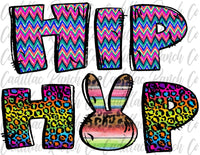 Hip Hop bunny, Easter sublimation transfer