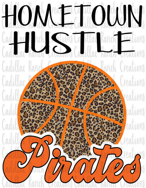 Hometown Hustle Basketball Sublimation Transfer