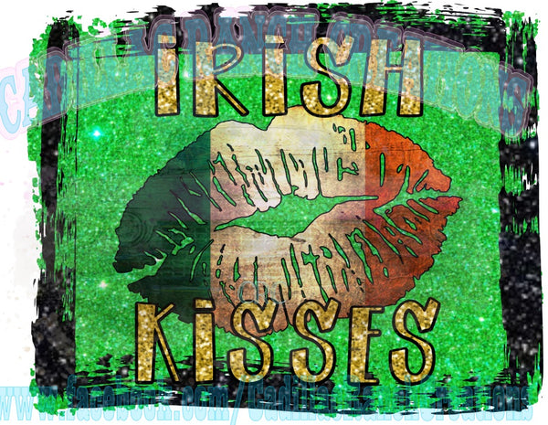 Irish Kisses, St Patrick's Day truck sublimation transfer