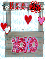 kissing booth, Valentine's Day sublimation transfer
