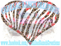 Leopard heart, Valentine's Day subway art sublimation transfer