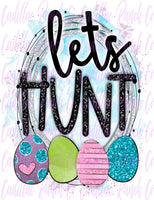 Lets Hunt, Easter sublimation transfer