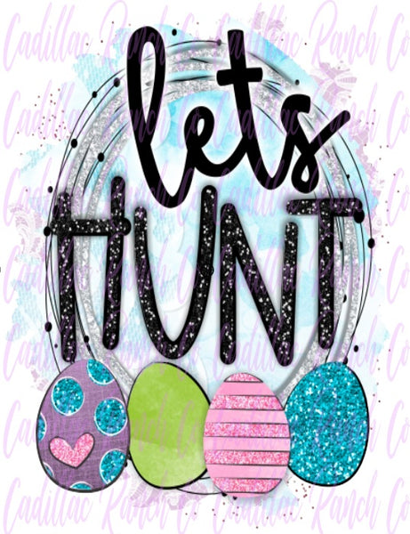 Lets Hunt, Easter sublimation transfer