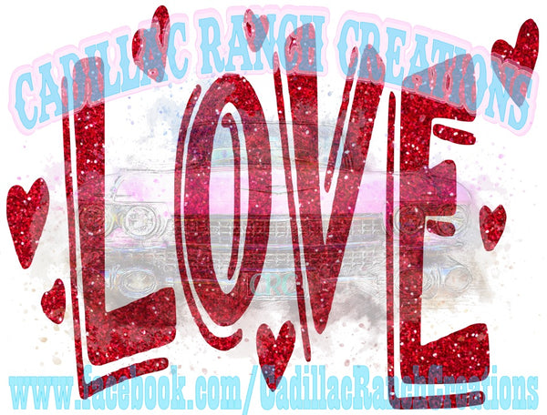 Love, hearts, Valentine's Day sublimation transfer