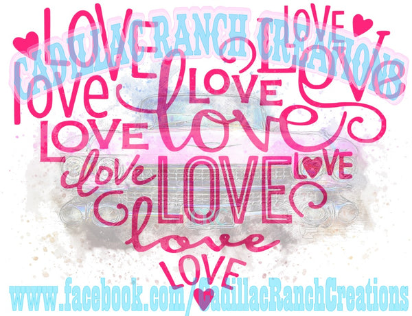 love heart, Valentine's Day sublimation transfer