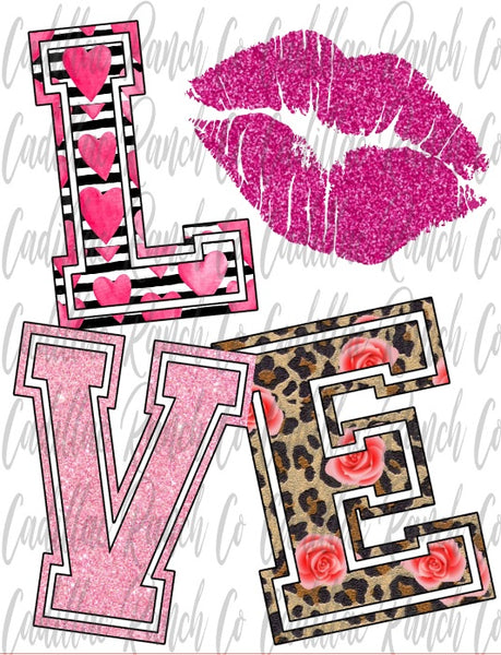 love lips, Valentine's Day sublimation transfer