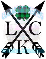 Luck arrows, St Patrick's Day sublimation transfer