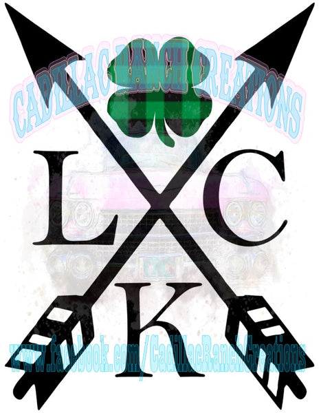 Luck arrows, St Patrick's Day sublimation transfer