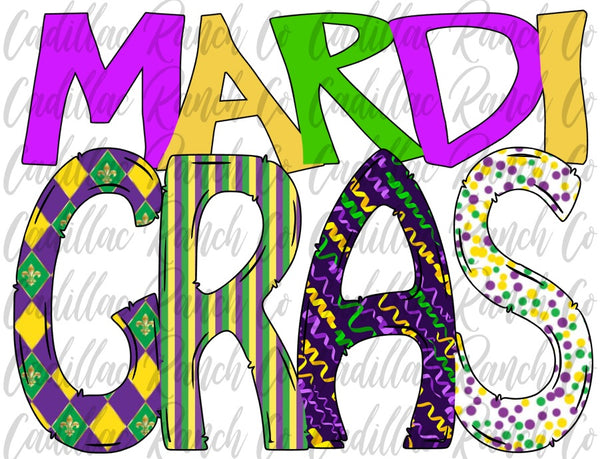 Mardi Gras sublimation transfer