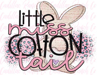 Little Miss Cotton Tail, Easter sublimation transfer