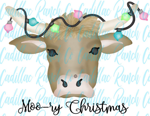 Moo-ry Christmas, Sublimation Transfer