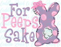 For Peeps Sake purple, Easter sublimation transfer
