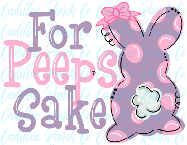 For Peeps Sake purple, Easter sublimation transfer