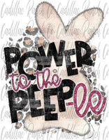 Power To The Peep-le, Easter sublimation transfer