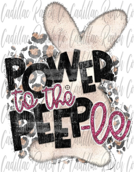 Power To The Peep-le, Easter sublimation transfer
