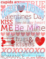 Valentine's Day art sublimation transfer