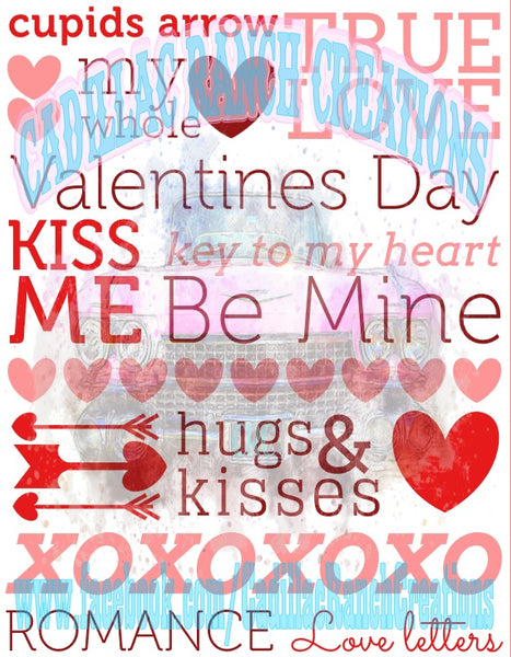 Valentine's Day art sublimation transfer