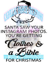 clothes and a Bible, Sublimation Transfer