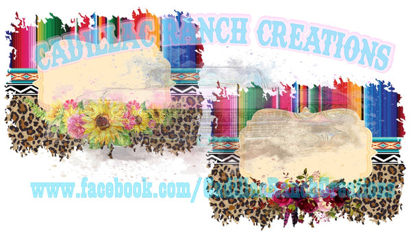 2 Leopard and Serape digital dowloads background graphics