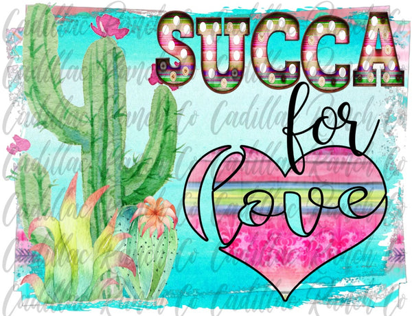 Succa For Love, Valentine's Day sublimation transfer