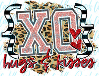 XO Hugs & Kisses, Valentine's Day sublimation transfer