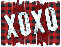 XOXO paint strokes, Valentine's Day sublimation transfer